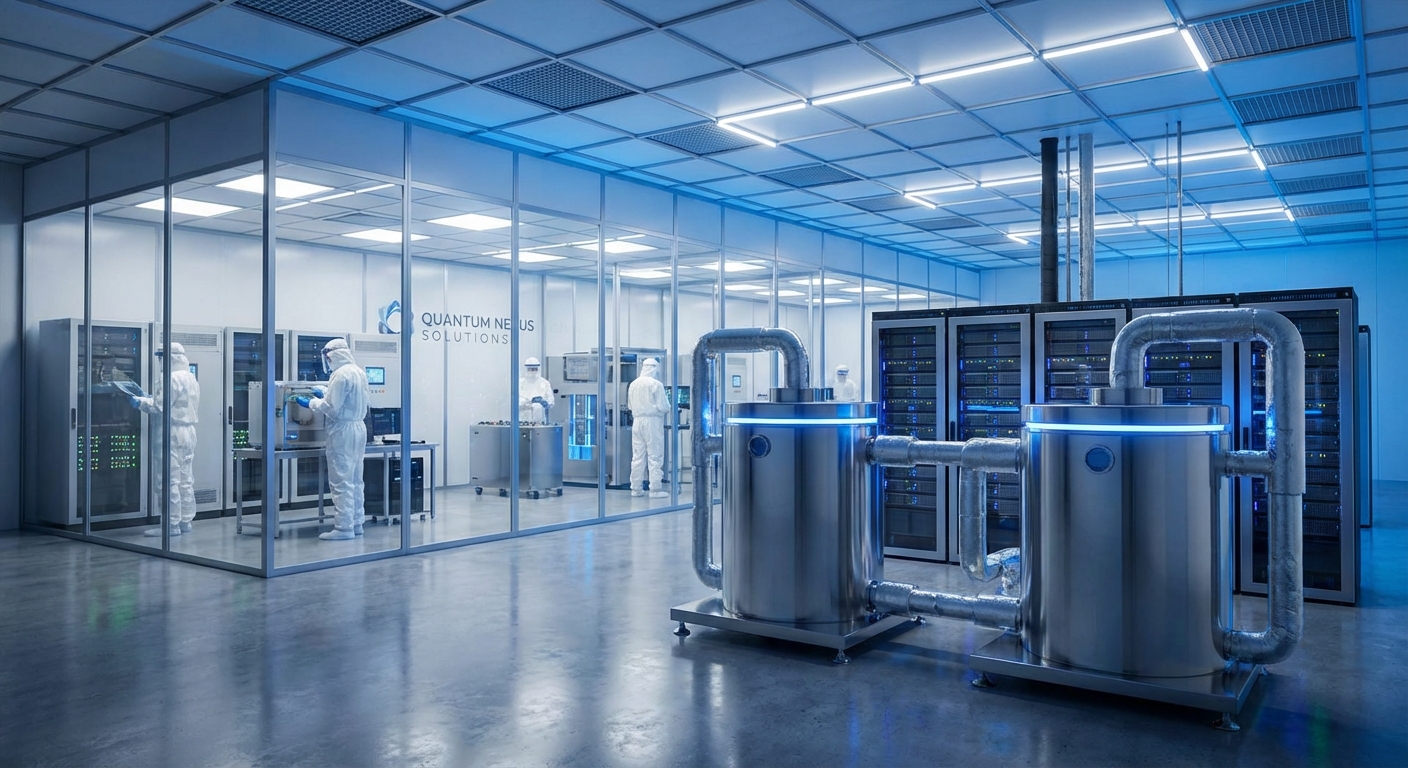 Microsoft's new quantum computing facility in Denmark with researchers working