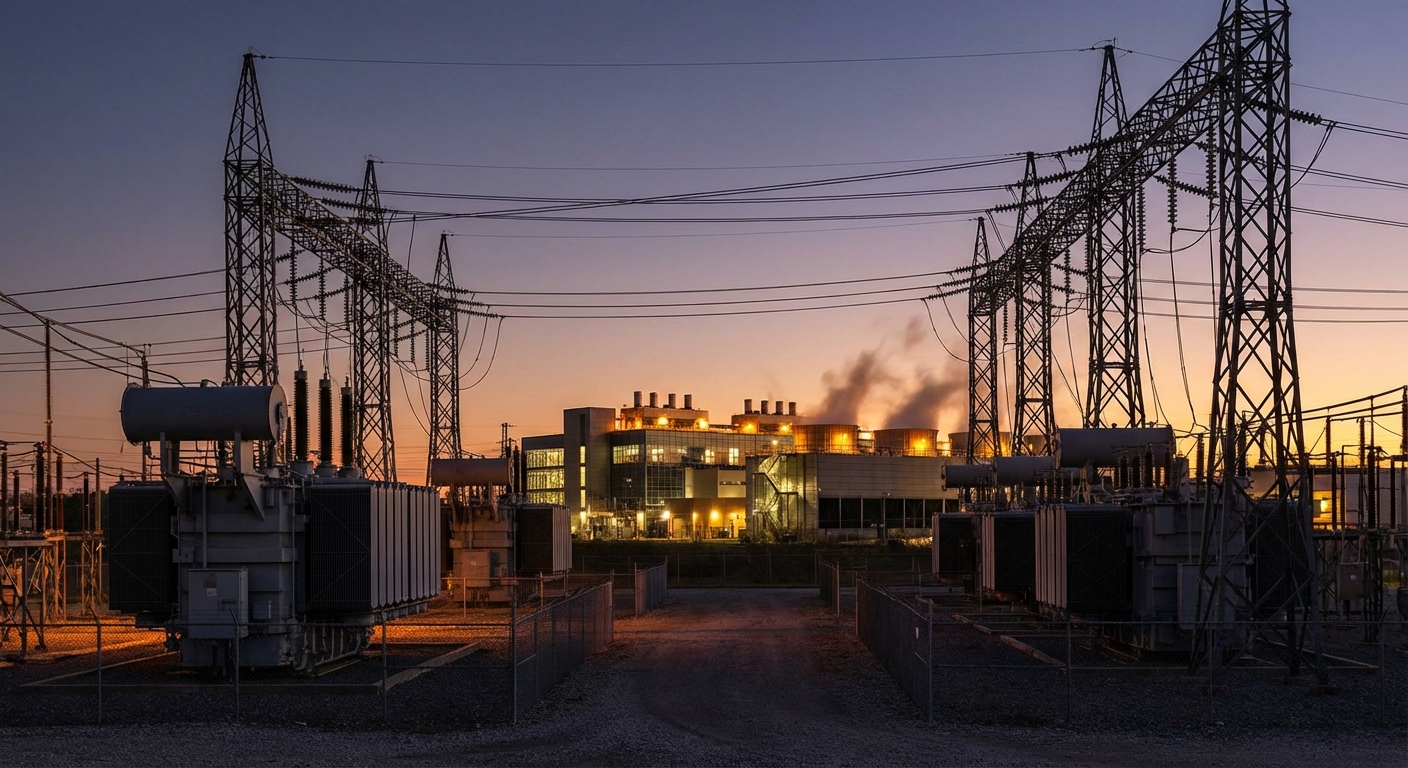 Electrical power substation serving modern data center facilities