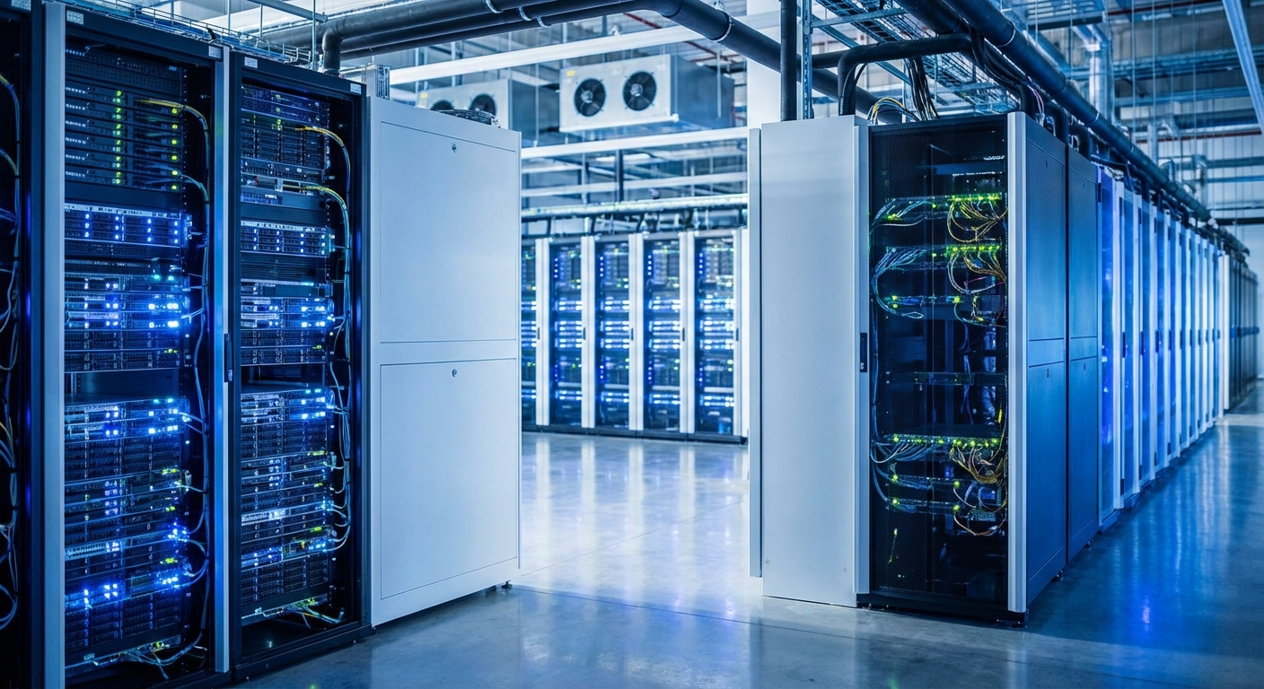 Data center servers representing Google Cloud AI infrastructure