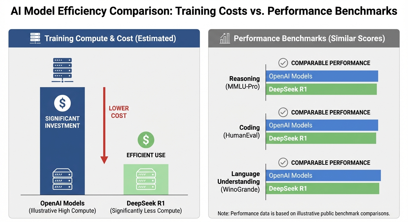 DeepSeek's AI model performance comparison chart
